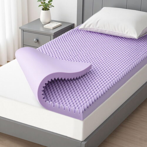 Giselle 5cm Memory Foam Mattress Topper Lavender Infused Egg Crate Pad Mat Single - Image 7