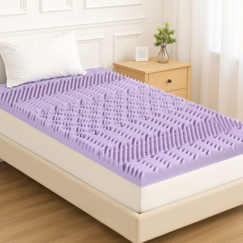 Giselle 8cm Memory Foam Mattress Topper Lavender Infused Bamboo Cover 7-Zone King Single - Image 7