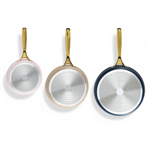 5-star Chef Frying Pan 3PCS Shades Frypan Set Ceramic Coating Multi Colour - Image 3