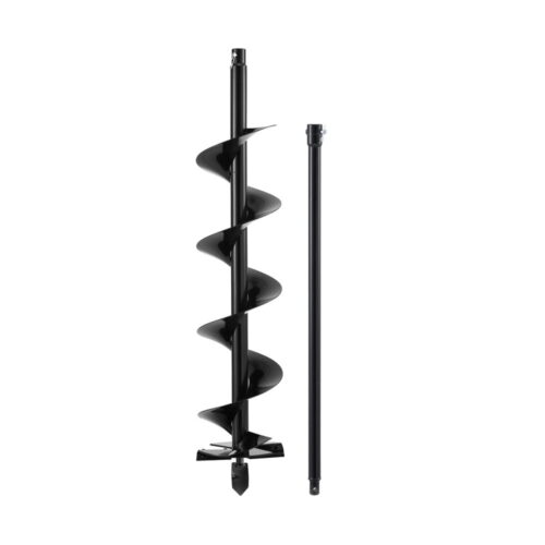 Giantz Post Hole Digger Auger Drill Bit 200mm with 80cm Extension Shaft Black - Image 3