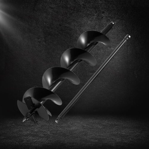 Giantz Post Hole Digger Auger Drill Bit 200mm with 80cm Extension Shaft Black - Image 7