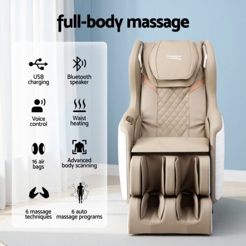 Livemor Massage Chair Electric Recliner Home Massager 3D OLIN - Image 4